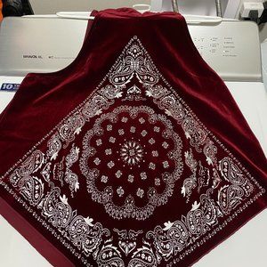 New With Tags Shaynne Red Velvet Bandana Top